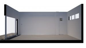 Strip center Punto Sur - Rendering local comercial, vista longitudinal